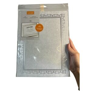 Gartner Studios Foil Certificates Silver Border Design 15‎ Count